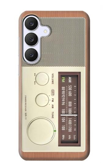 S3165 FM AM Wooden Receiver Graphic Case For Samsung Galaxy S25 FE
