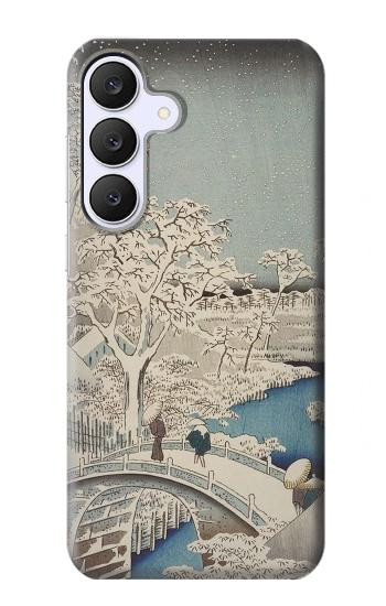 S3350 Utagawa Hiroshige Drum Bridge Yuhi Hill in Meguro Case For Samsung Galaxy S25 FE