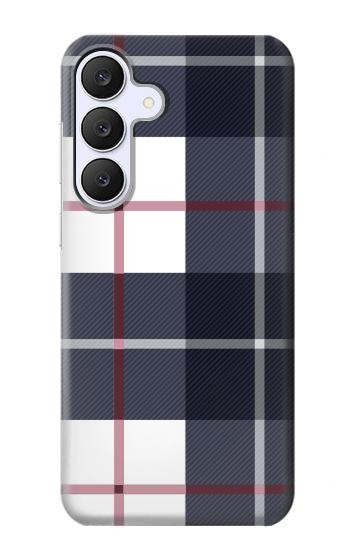 S3452 Plaid Fabric Pattern Case For Samsung Galaxy S25 FE