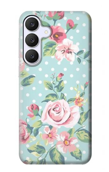 S3494 Vintage Rose Polka Dot Case For Samsung Galaxy S25 FE