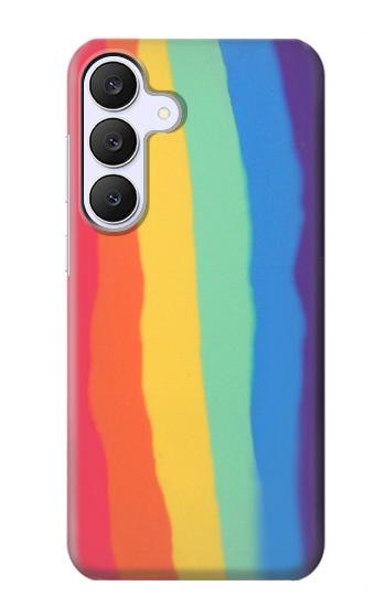 S3799 Cute Vertical Watercolor Rainbow Case For Samsung Galaxy S25 FE, S26 FE