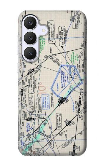 S3882 Flying Enroute Chart Case For Samsung Galaxy S25 FE, S26 FE