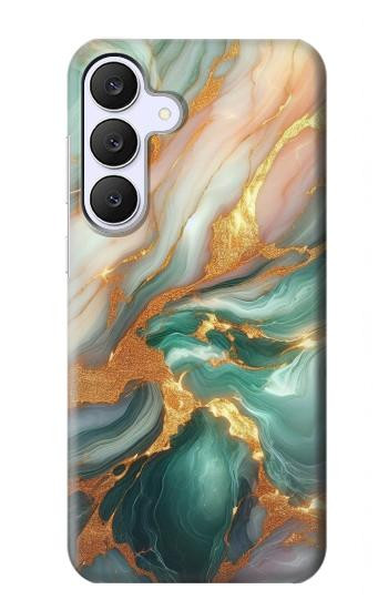 S3993 Green Marble Gold Veins Case For Samsung Galaxy S25 FE, S26 FE