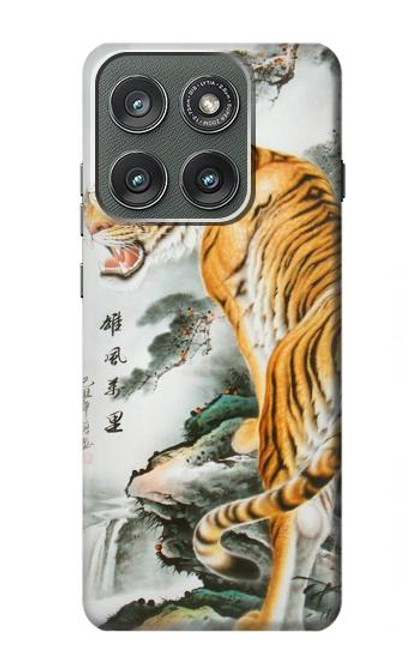 S2750 Oriental Chinese Tiger Painting Case For Motorola Edge (2025)