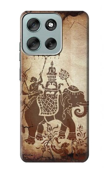 S2102 Thai Art Buddha on Elephant Case For Motorola Moto G56