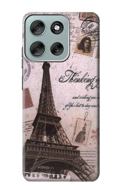 S2211 Paris Postcard Eiffel Tower Case For Motorola Moto G56