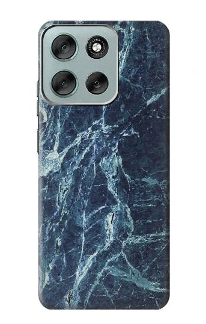 S2799 Light Blue Marble Stone Graphic Printed Case For Motorola Moto G56