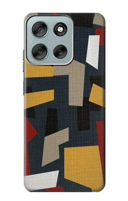 S3386 Abstract Fabric Texture Case For Motorola Moto G56