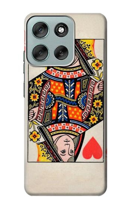 S3429 Queen Hearts Card Case For Motorola Moto G56