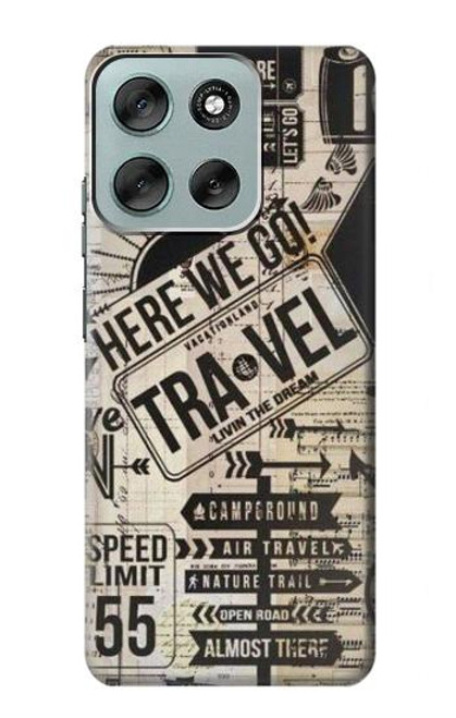 S3441 Vintage Travel Case For Motorola Moto G56