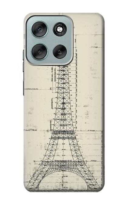 S3474 Eiffel Architectural Drawing Case For Motorola Moto G56