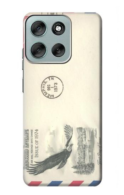 S3551 Vintage Airmail Envelope Art Case For Motorola Moto G56