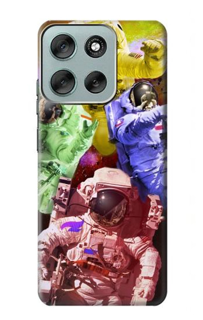 S3914 Colorful Nebula Astronaut Suit Galaxy Case For Motorola Moto G56