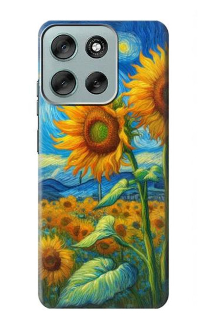 S4019 Sunflower Van Gogh Style Case For Motorola Moto G56