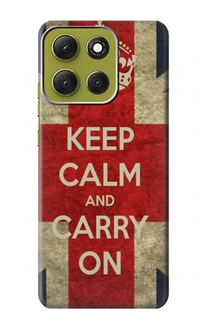S0674 Keep Calm and Carry On Case For Motorola Moto G86