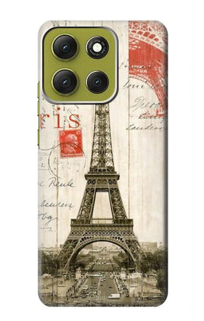 S2108 Eiffel Tower Paris Postcard Case For Motorola Moto G86