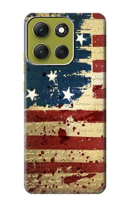 S2349 Old American Flag Case For Motorola Moto G86