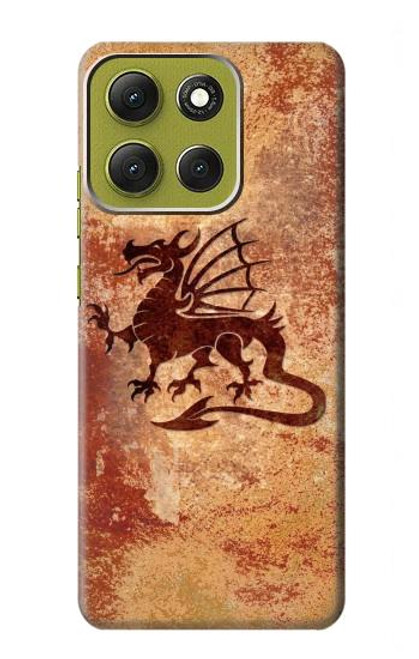 S2485 Dragon Metal Texture Graphic Printed Case For Motorola Moto G86
