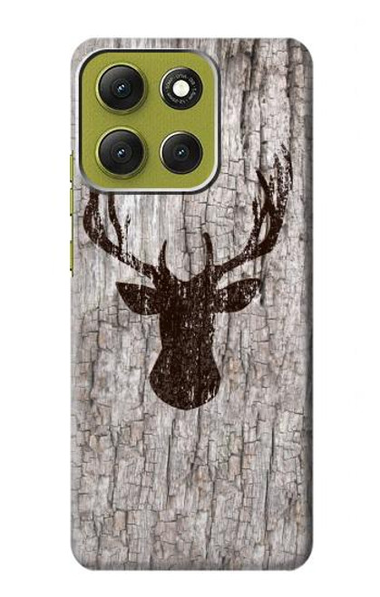S2505 Reindeer Head Old Wood Texture Graphic Case For Motorola Moto G86