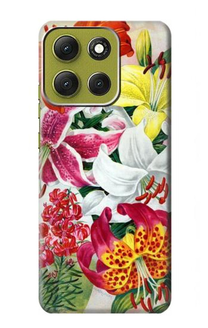 S3205 Retro Art Flowers Case For Motorola Moto G86