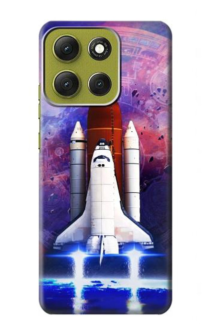 S3913 Colorful Nebula Space Shuttle Case For Motorola Moto G86