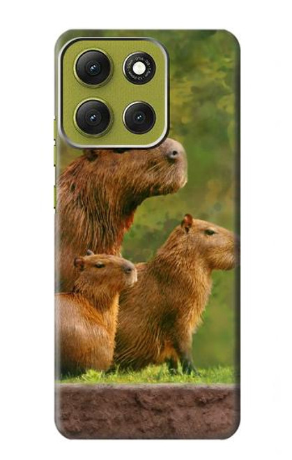 S3917 Capybara Family Giant Guinea Pig Case For Motorola Moto G86