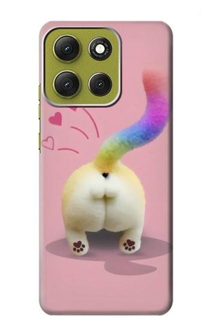 S3923 Cat Bottom Rainbow Tail Case For Motorola Moto G86