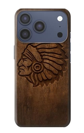 S4035 Native American Wood Carving Case For iPhone 17 Pro, 18 Pro