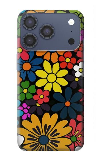 S4043 Colorful Flowers Cartoon Case For iPhone 17 Pro, 18 Pro