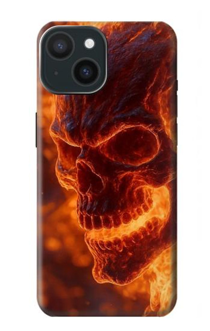 S4062 Fire Skull Case For iPhone 15