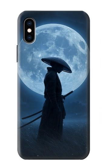 S4034 Samurai Moon Night Case For iPhone X, iPhone XS