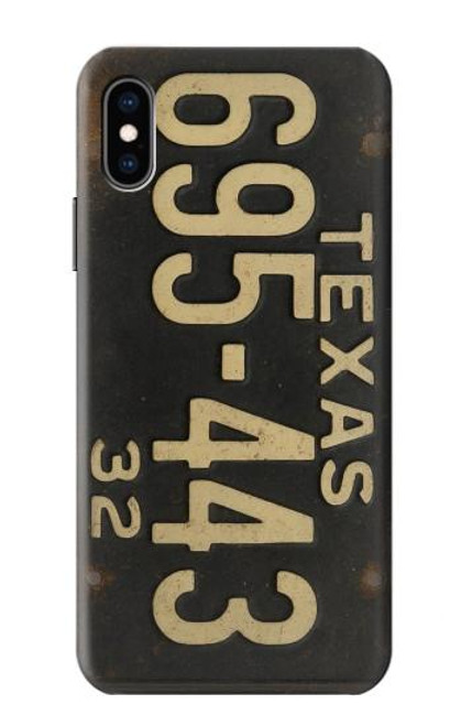 S4061 Vintage Texas Car License Plate Case For iPhone X, iPhone XS