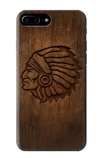 S4035 Native American Wood Carving Case For iPhone 7 Plus, iPhone 8 Plus