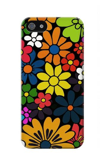 S4043 Colorful Flowers Cartoon Case For iPhone 5 5S SE