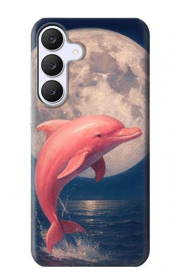 S4045 Dolphin Moon Night Case For Samsung Galaxy S25 FE, S26 FE