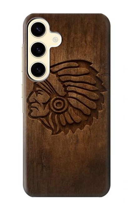 S4035 Native American Wood Carving Case For Samsung Galaxy S24