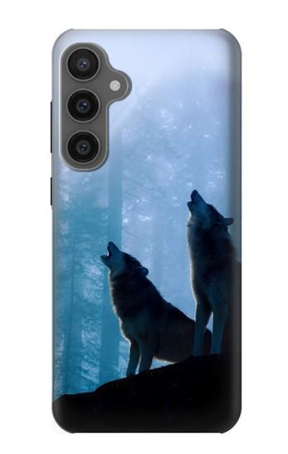 S4053 Two Wolves Couple Howling Forest Case For Samsung Galaxy S23 FE
