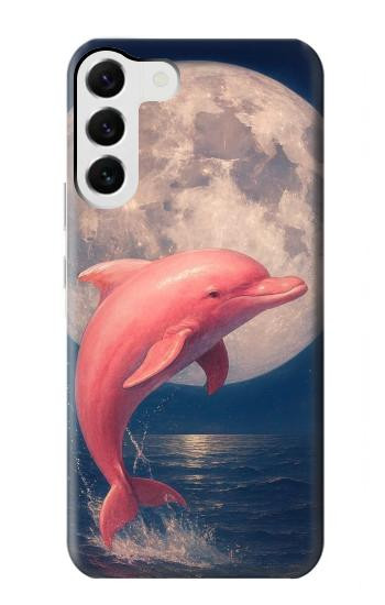 S4045 Dolphin Moon Night Case For Samsung Galaxy S23 Plus