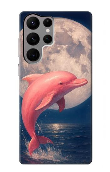 S4045 Dolphin Moon Night Case For Samsung Galaxy S23 Ultra