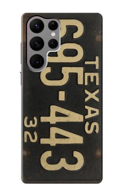 S4061 Vintage Texas Car License Plate Case For Samsung Galaxy S23 Ultra