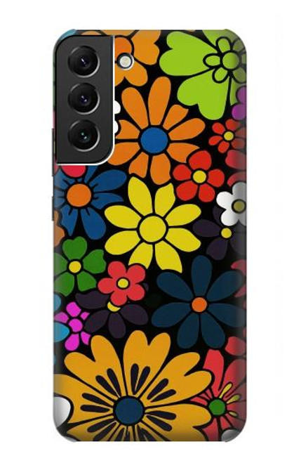 S4043 Colorful Flowers Cartoon Case For Samsung Galaxy S22 Plus