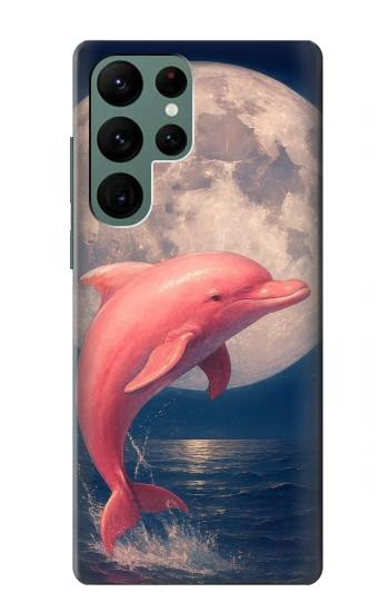 S4045 Dolphin Moon Night Case For Samsung Galaxy S22 Ultra