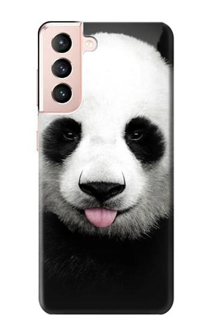 S4049 Cute Panda Stick Out Tongue Case For Samsung Galaxy S21 5G