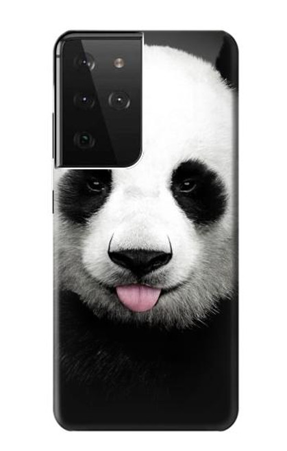 S4049 Cute Panda Stick Out Tongue Case For Samsung Galaxy S21 Ultra 5G