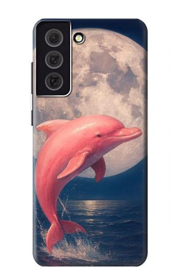 S4045 Dolphin Moon Night Case For Samsung Galaxy S21 FE 5G