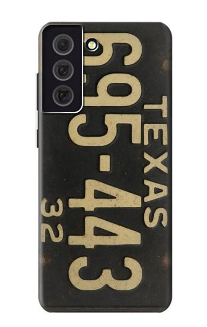 S4061 Vintage Texas Car License Plate Case For Samsung Galaxy S21 FE 5G