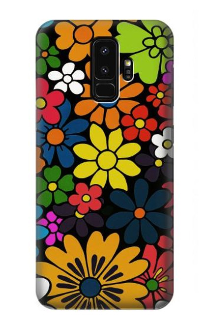 S4043 Colorful Flowers Cartoon Case For Samsung Galaxy S9 Plus