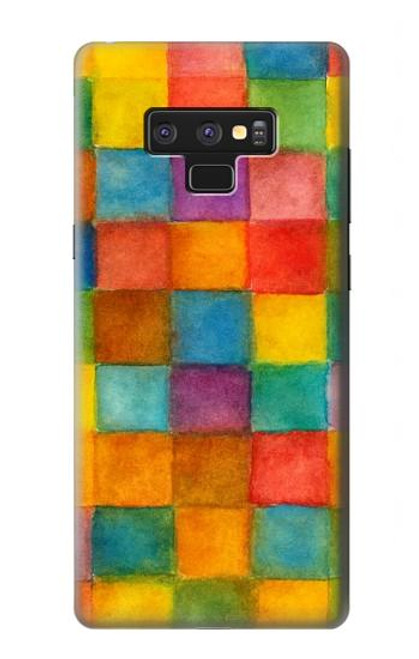 S4077 Water Color Painting Colorful Check Pattern Case For Note 9 Samsung Galaxy Note9