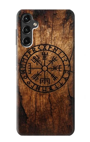 S4036 Viking Vegvisir Compass Wood Case For Samsung Galaxy A14 5G