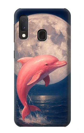 S4045 Dolphin Moon Night Case For Samsung Galaxy A20e